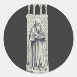 Pegatina Redonda San Buenaventura Doctor Seráfico