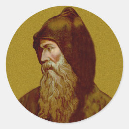 Pegatina Redonda San Cirilo el Monje (M 002)