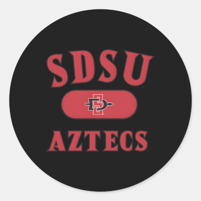 Pegatina Redonda San Diego State Aztecs Varsity (Anverso)