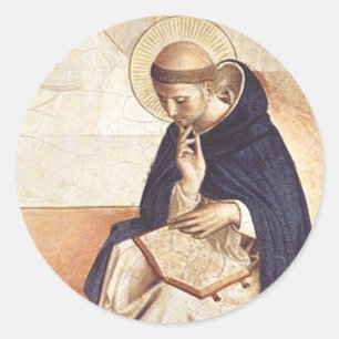 Pegatina Redonda San Domingo por Fra Angelico Arte Renacentista Fin
