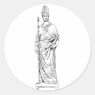 Pegatina Redonda San Eloy Confesor y Obispo