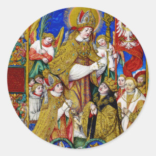 Pegatina Redonda San Estanislao Obispo y Mártir