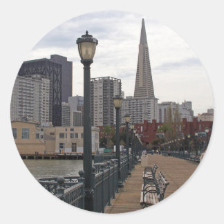 Pegatina Redonda San Francisco de Pier 39