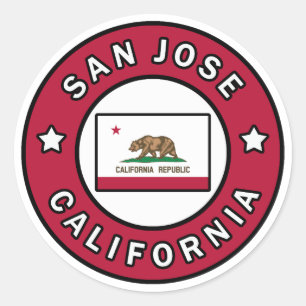Pegatina Redonda San José California