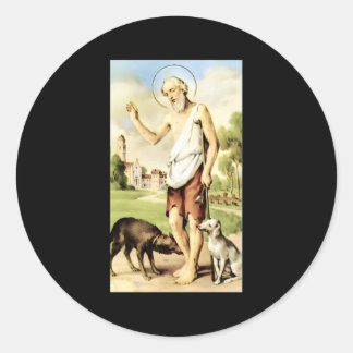 Pegatina Redonda San Lazaro Cuba Babalu Aye