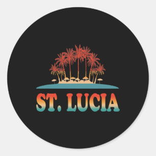 Pegatina Redonda San Lucía Shirt Santa Lucía Shirt Caribe S