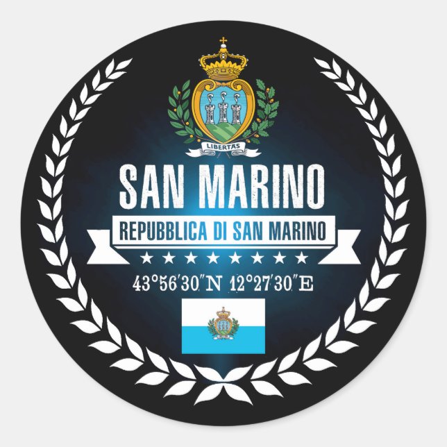 Pegatina Redonda San Marino (Anverso)