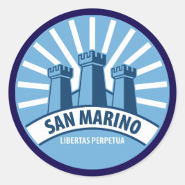 Pegatina Redonda San Marino Libertas Perpetua