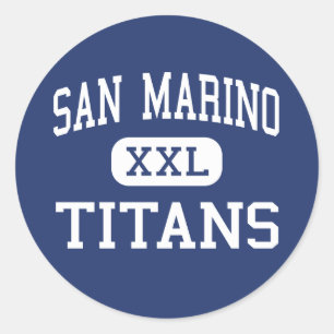 Pegatina Redonda San Marino - titanes - alto - San Marino