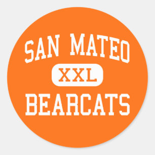 Pegatina Redonda San Mateo - Bearcats - High - San Mateo California