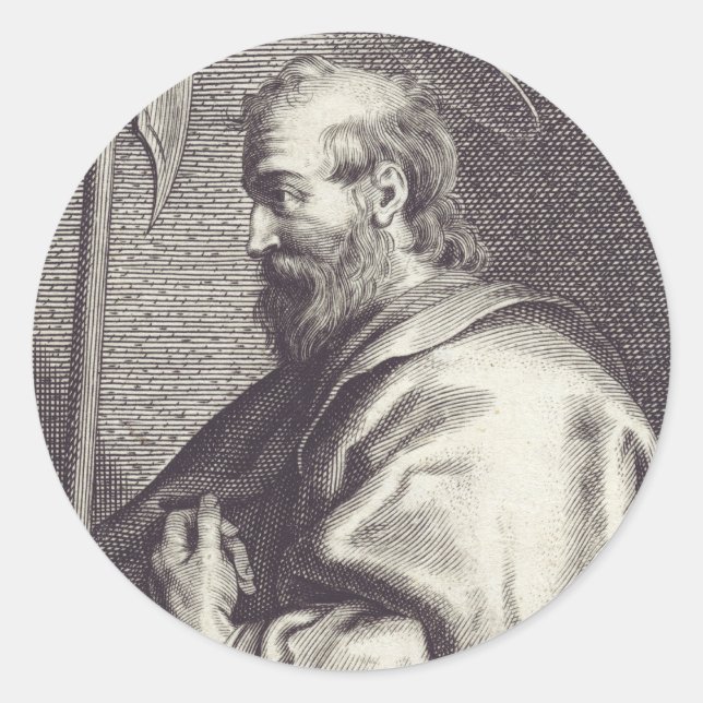 Pegatina Redonda San Mateo el Apóstol (Anverso)