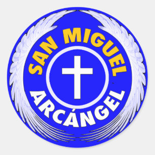 Pegatina Redonda San Miguel Arcangel