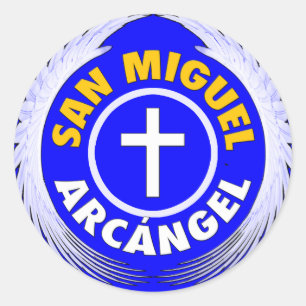 Pegatina Redonda San Miguel Arcangel