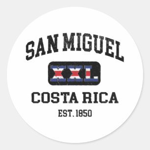 Pegatina Redonda San Miguel, Costa Rica - XXL Atlético