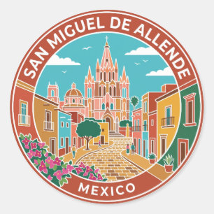 Pegatina Redonda San Miguel de Allende, México