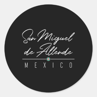 Pegatina Redonda San Miguel De Allende Para
