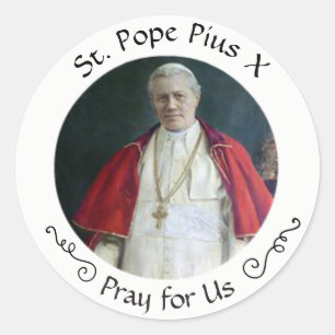Pegatina Redonda San Papa Pius X