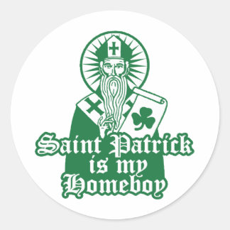 Pegatina Redonda San Patricio es mi Homeboy