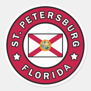 Pegatina Redonda San Petersburgo Florida