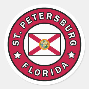 Pegatina Redonda San Petersburgo Florida