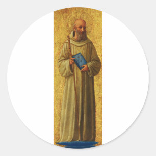 Pegatina Redonda San Romualdo, el fundador de los Camaldulenses