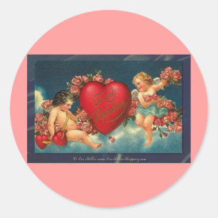 Pegatina Redonda San Valentín Victoriano A Mi San Valentín
