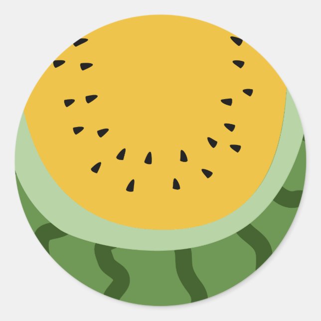 Pegatina Redonda sandía de frutas (Anverso)