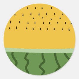 Pegatina Redonda sandía de frutas