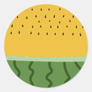 Pegatina Redonda sandía de frutas