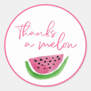 Pegatina Redonda sandía Gracias a Melon Gracias
