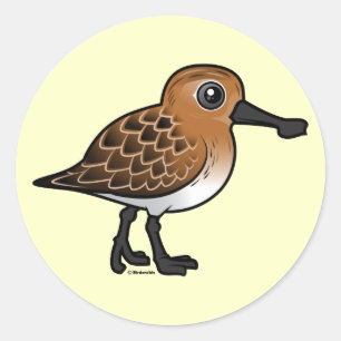 Pegatina Redonda Sandpiper de carne