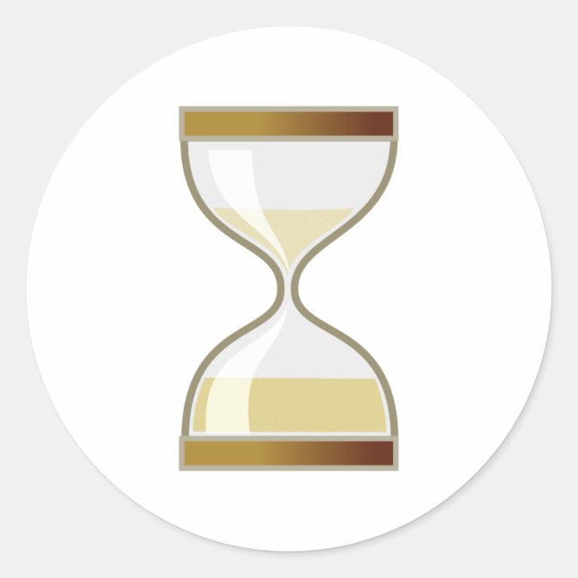 Pegatina Redonda sanduhr eieruhr hourglass (Anverso)