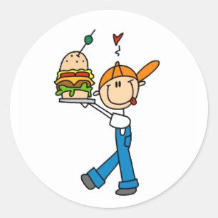 Pegatina Redonda Sandwich Connoisseur