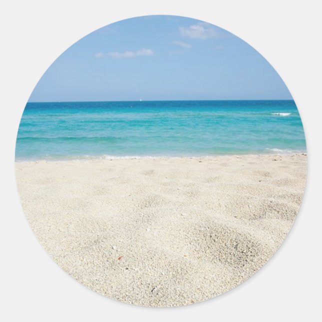 Pegatina Redonda Sandy Shore (Anverso)