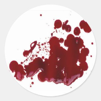 Pegatina Redonda Sangre