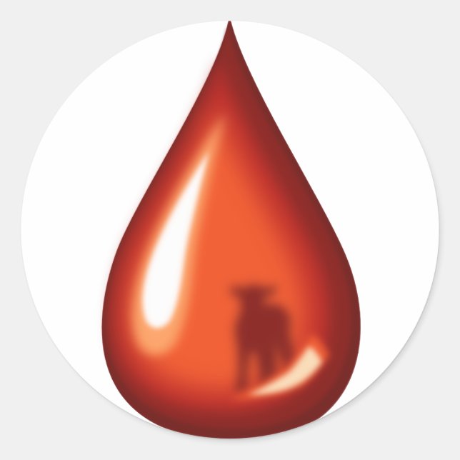 Pegatina Redonda Sangre del Cordero- Jesús (Anverso)