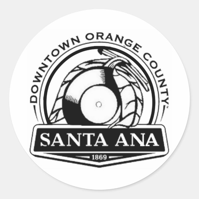 Pegatina Redonda Santa Ana Funk (Anverso)