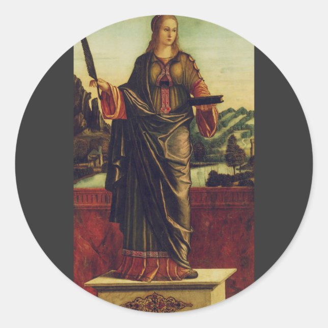 Pegatina Redonda Santa Anastasia de Roma Arte Premium (Anverso)