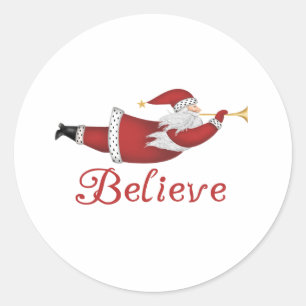 Pegatina Redonda Santa Believe