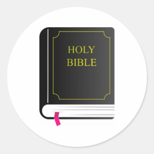 Pegatina Redonda Santa Biblia