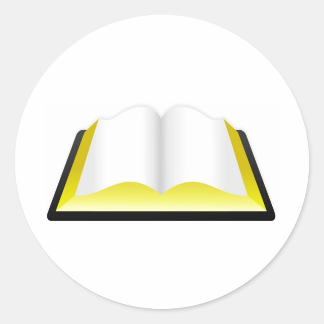 Pegatina Redonda Santa Biblia (Anverso)