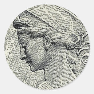 Pegatina Redonda Santa Cecilia virgen y mártir