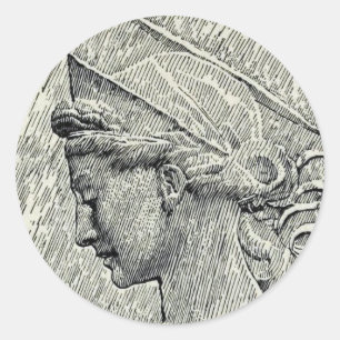 Pegatina Redonda Santa Cecilia Virgen y mártir