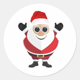 Pegatina Redonda Santa Claus