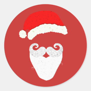 Pegatina Redonda ¡Santa Claus!