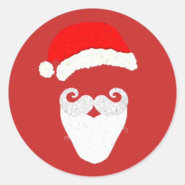 Pegatina Redonda ¡Santa Claus! (Anverso)