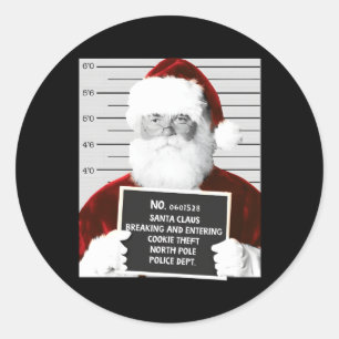 Pegatina Redonda Santa Claus encarcelado