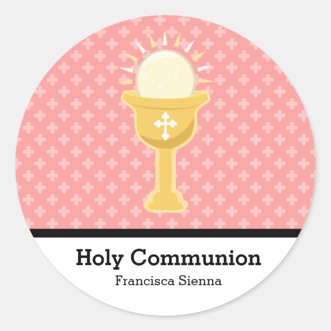 Pegatina Redonda Santa Comunión (Anverso)
