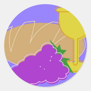 Pegatina Redonda Santa Comunión