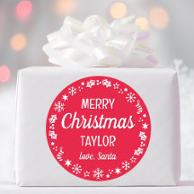 Santa de Navidad Nombre Personalizado Rojo